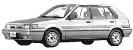 стекла на nissan-langley-hatchback-5d-s-1986-do-1990